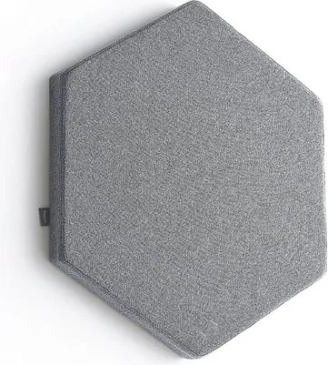 Akustický panel POLY, hexagon, 600x600x56 mm, nástenný, svetlošedá