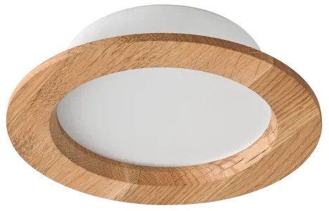 LED Podhľadové svietidlo WOODY SPOT LED/12,5W/230V 4000K dub ø 16 cm