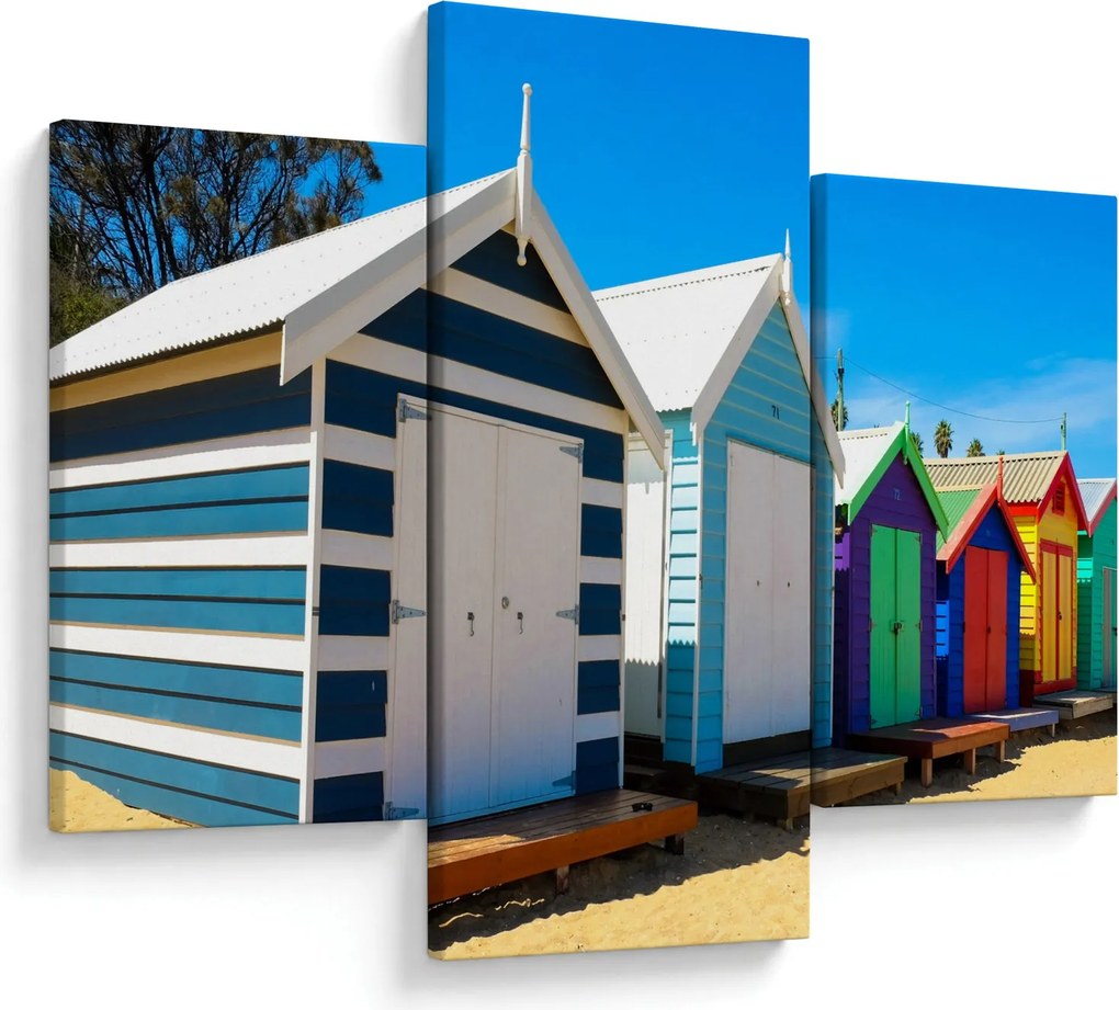 Obraz - Pláž Brighton, Melbourne, Austrália (90x60 cm)