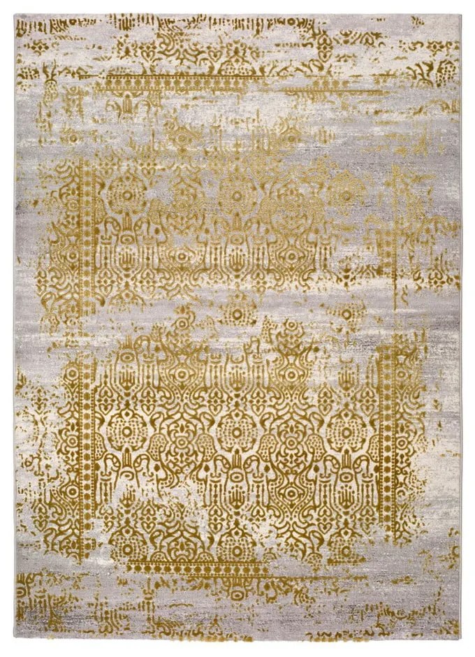 Sivo-zlatý koberec Universal Arabela Gold, 200 x 290 cm