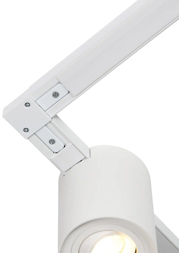 Moderný koľajnicový systém biely s 5 reflektormi 1-fázový - Rondoo Up