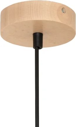 Luster na lanku ALBA 1xE27/15W/230V pr. 25 cm čierna/hnedá