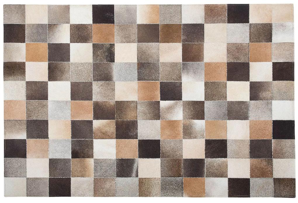 Kožený koberec 200 x 300 cm viacfarebný SOKE Beliani