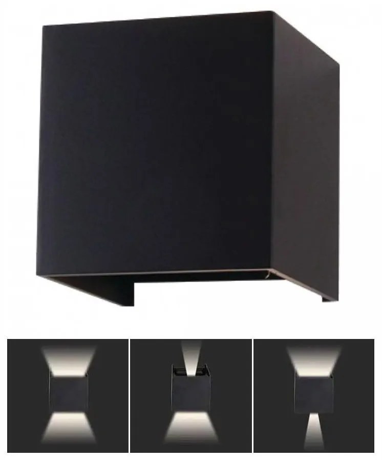 LED Vonkajšie nástenné svietidlo LED/11W/230V 3000K IP65 čierna