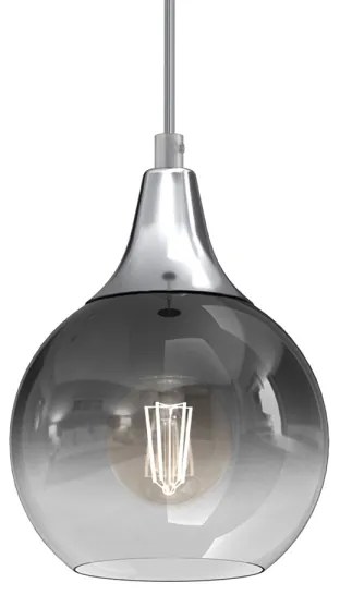 Luster na lanku MONTE 1xE27/60W/230V pr. 15 cm matný chróm