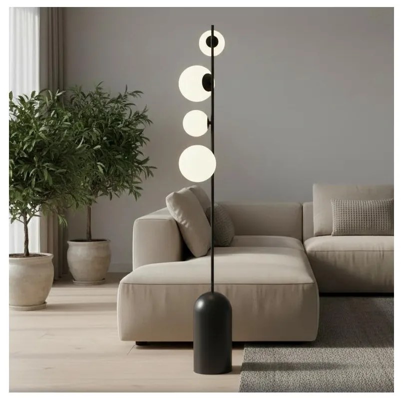 Stojacia lampa ETNO 4xG9/8W/230V čierna