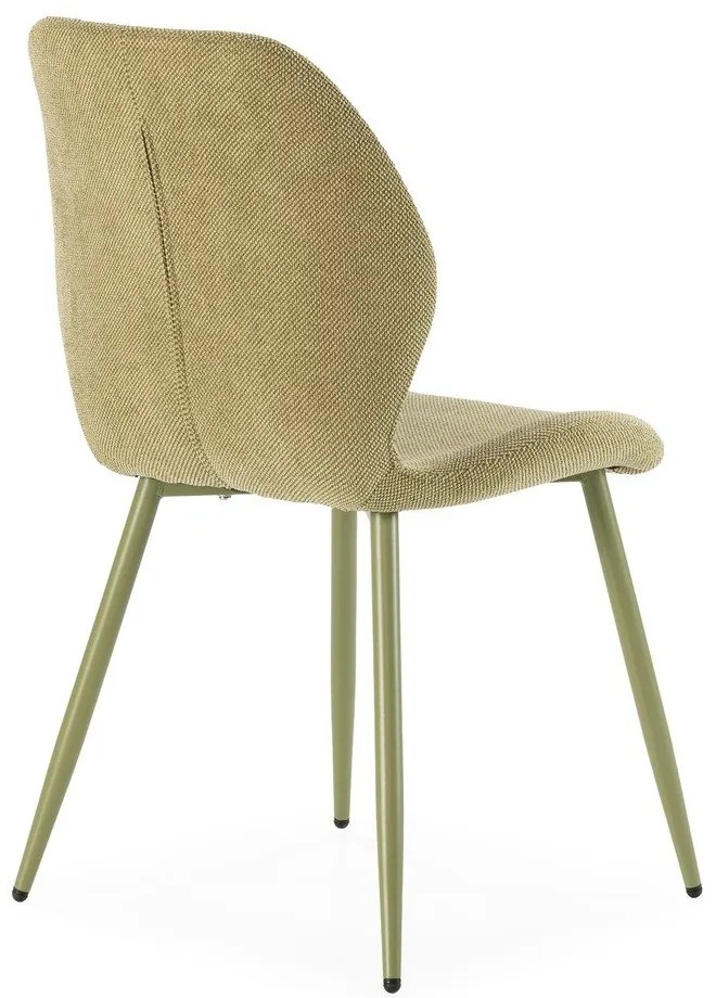 Zelené čalúnené jedálenské stoličky v súprave 4 ks Ansu – Marckeric