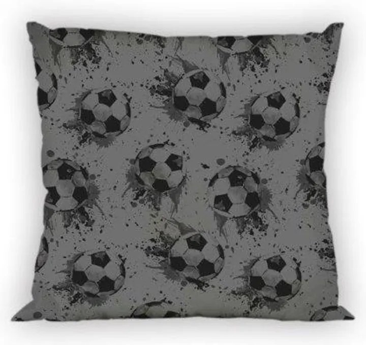 DETSKÁ DEKORAČNÁ OBLIEČKA NA VANKÚŠ FOOTBALL 40X40 CM VZOROVANÁ