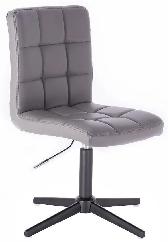 LuxuryForm DESIGN Stolička TOLEDO na čiernom kríži - sivá
