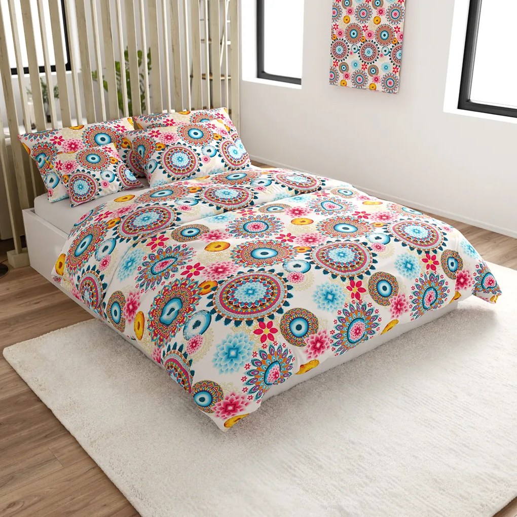 Obliečky z mikrovlákna GEOMANDALA farebné Rozmer obliečky: 70 x 90 cm | 140 x 200 cm
