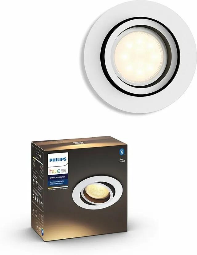 Philips Hue 50411/31 / P9 LED zápustné svietidlo Milliskin 1x5,5W | GU10 | 2200-6500K - Bluetooth, inteligentné