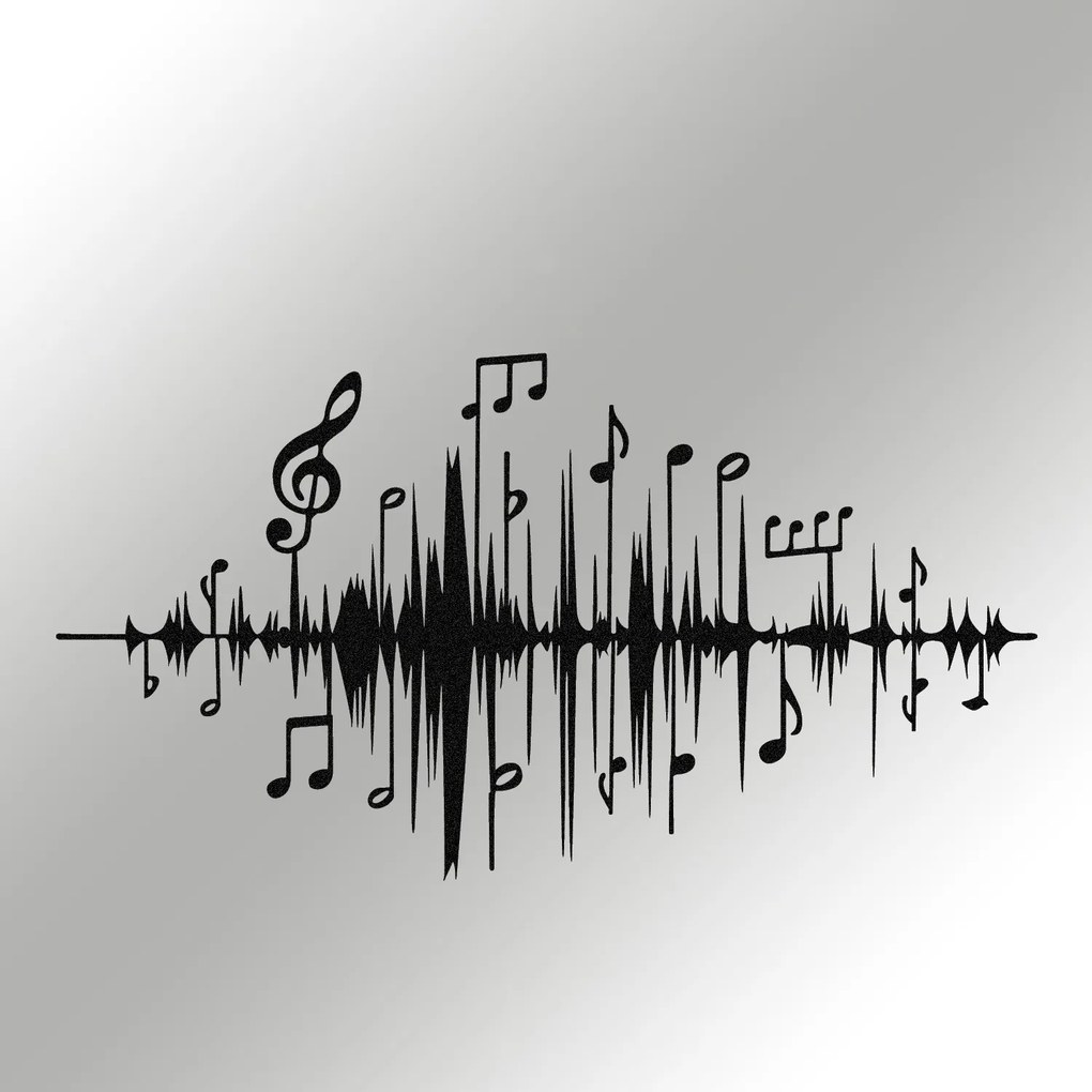 Nástenná kovová dekorácia Lal čierna