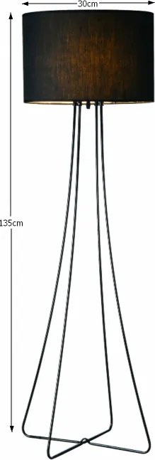 KONDELA Cinda Typ 12 F4813 stojacia lampa čierna