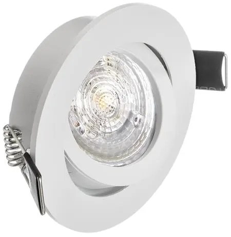 Podhľadové svietidlo Round, 1x biele kovové tienidlo, (možnosť polohovania), w