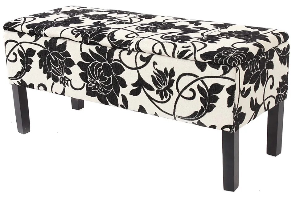 Lavička Renens - látka, vzor kvety