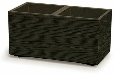 Kvetináč MADERA SQUARE ECO WOOD 57,7 cm ,tmavohnedý, S