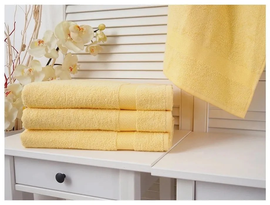 Žltý froté uterák 50x100 cm Adria – B.E.S.