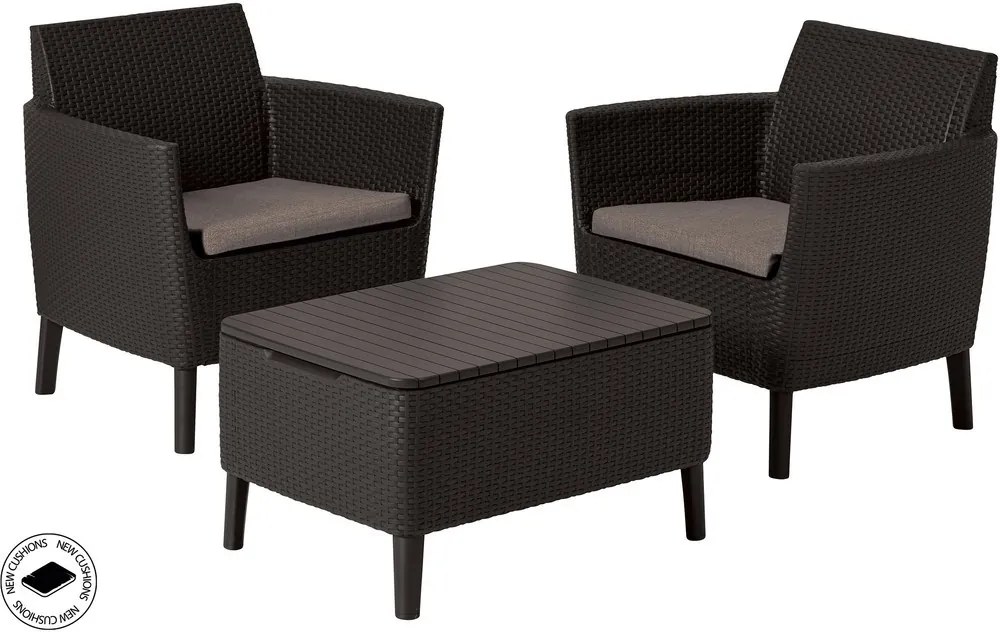 Záhradný balkónový set SALEMO BALCONY Allibert Grafit