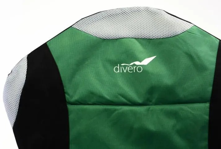 Divero Deluxe 35957 Sada 2 ks skladacia kempingová rybárska stolička - zeleno / čierna