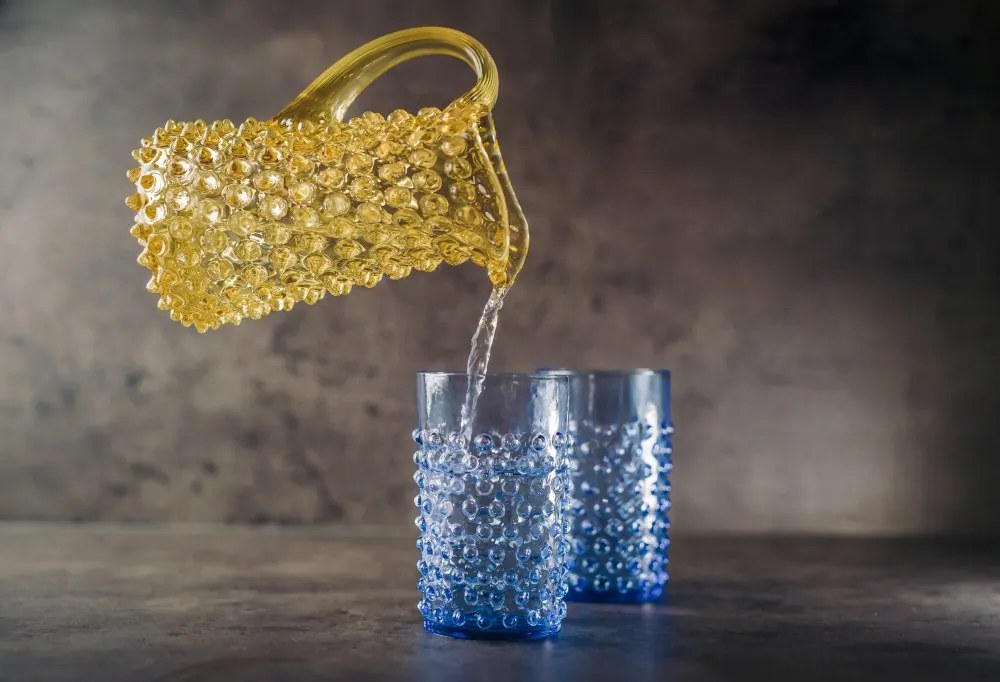 Džbán, Jílek Glassworks, HOBNAIL, Citrín, 350 ml