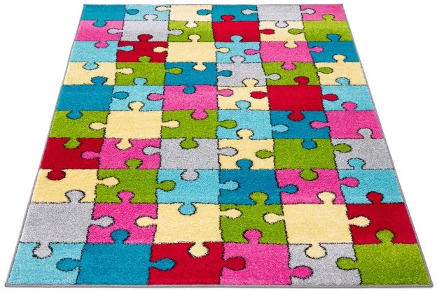 Koberec Agnella Funky Top Super Puzzle žltý