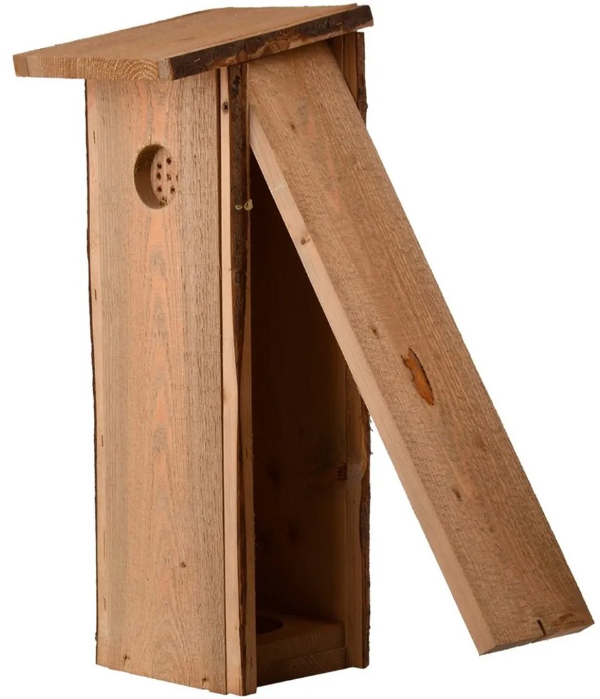 Búdka pre ďatľa Smart, 53,5x18x22 cm, drevo, hnedá