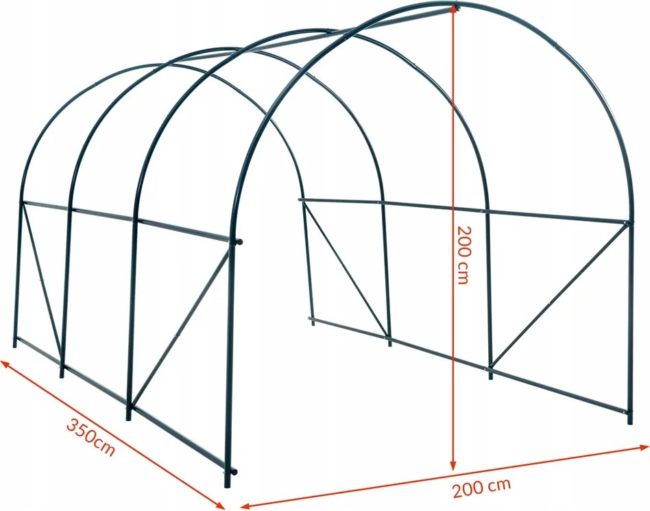 Fóliovník Flynn so 6 segmentmi 350x200 cm zelený