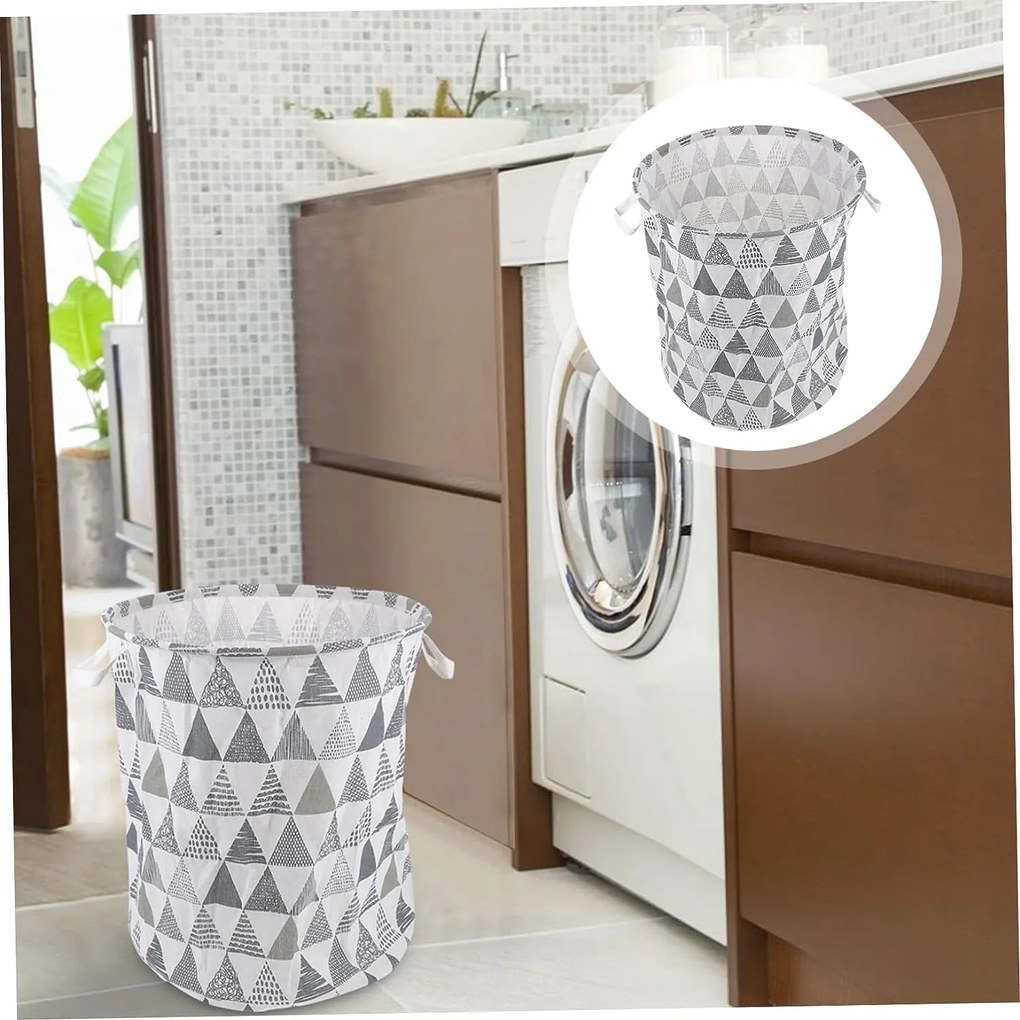 Bielo-sivý kôš na hračky a bielizeň BOWA