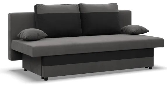 Pohovka NOLA rozkladacia, čierna / sivá