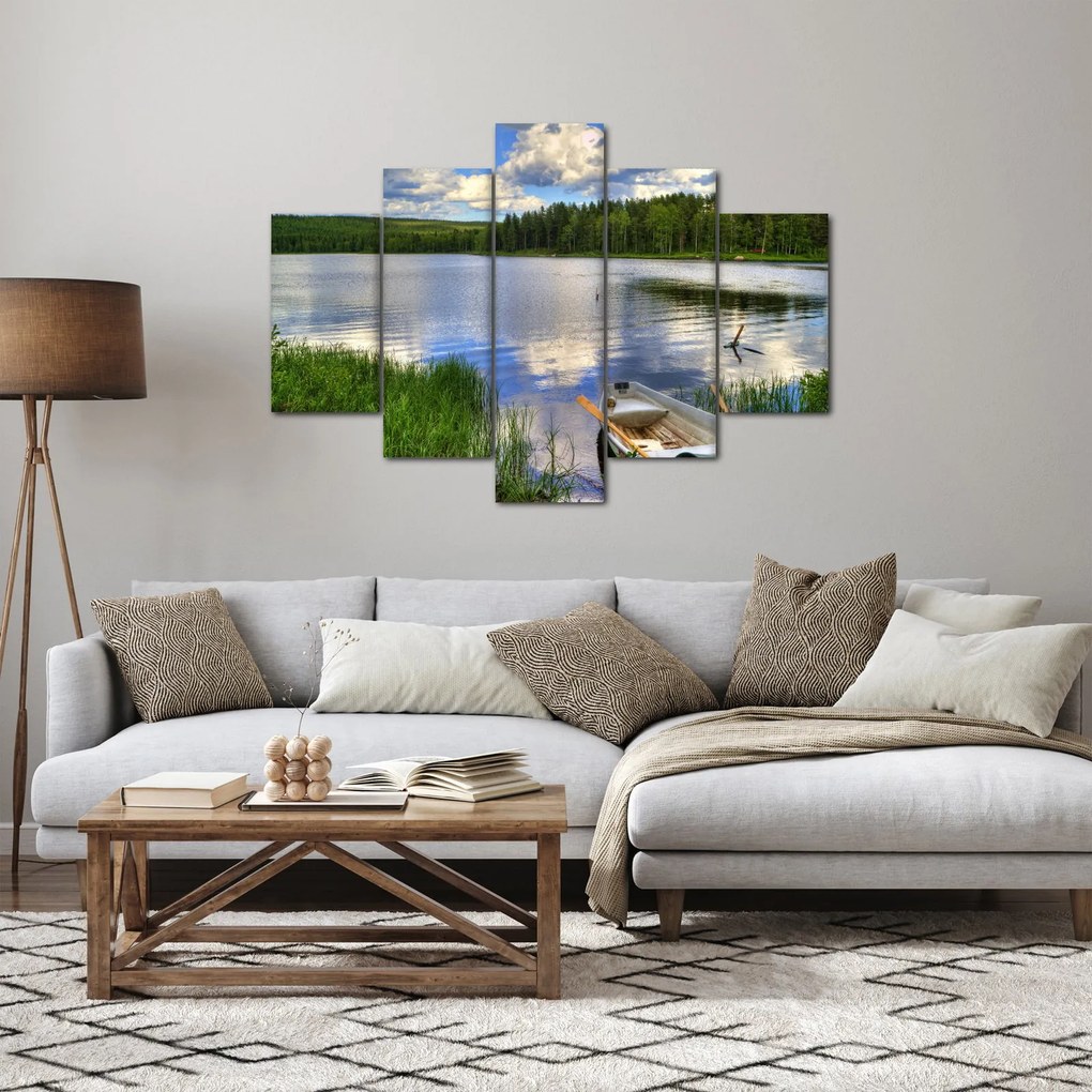 Obraz - Malebná dedina (150x105 cm)