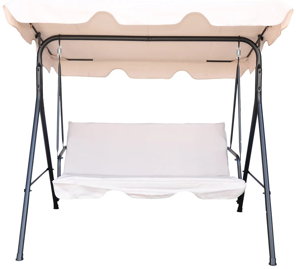 Záhradná hojdačka Barbara - čierna / taupe