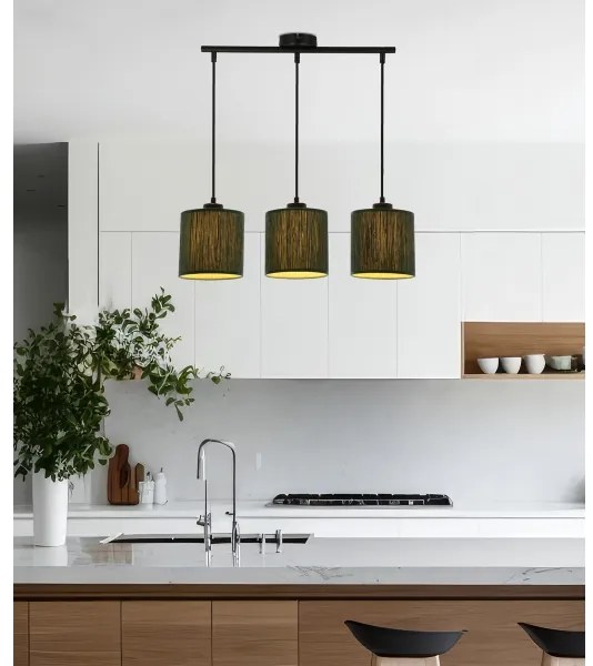Luster na lanku PATTI 3xE27/60W/230V zelená
