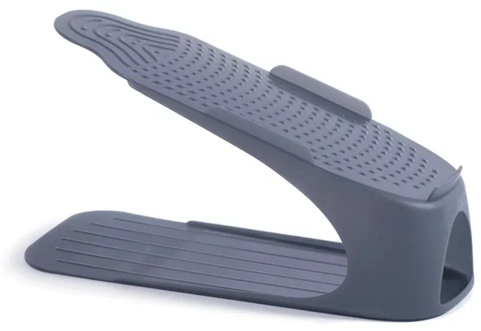 Prosperplast Organizér na topánky, plastový, sada 4 ks pre veľkosť 38-45, antracit