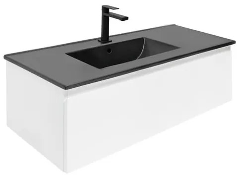 Kúpeľňová skrinka s umývadlom SAT B-WAY 99x30x45 cm biely lesk BWAY100WU4BB, 1 ks