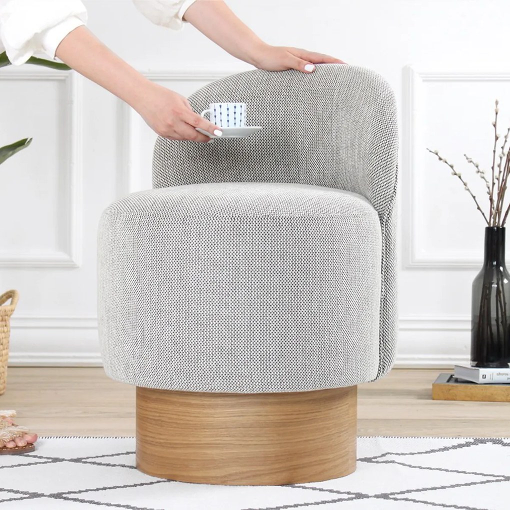 Taburet Barren Puf Grey