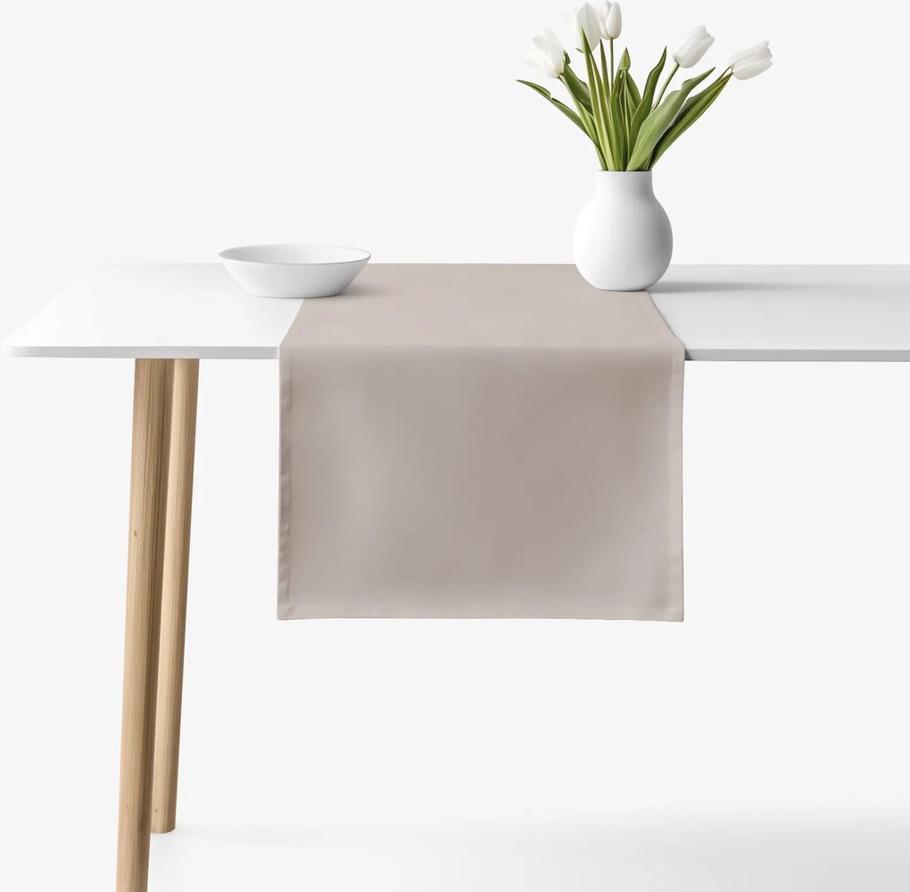 Goldea behúň na stôl 100% bavlnené plátno - sivohnedý 50x160 cm
