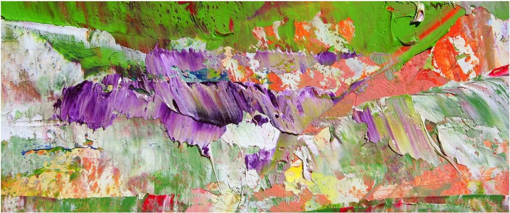 Obraz abstrakcie - maľba (120x50 cm)