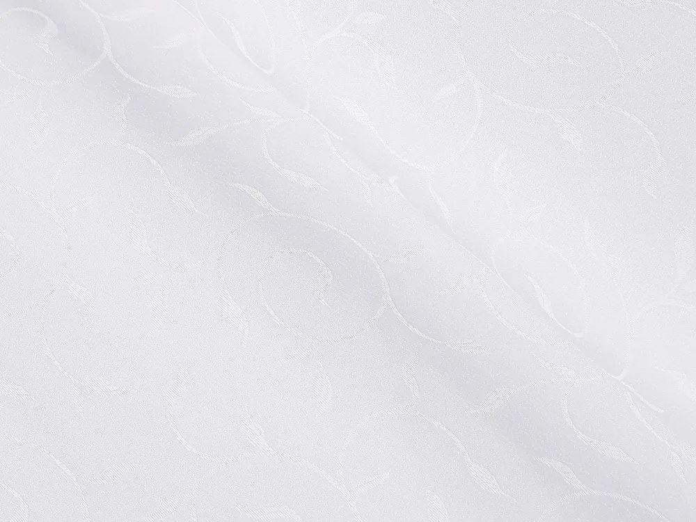 Biante Teflónový obdĺžnikový obrus TF-011 Popínavé lístky - studená biela 140x180 cm