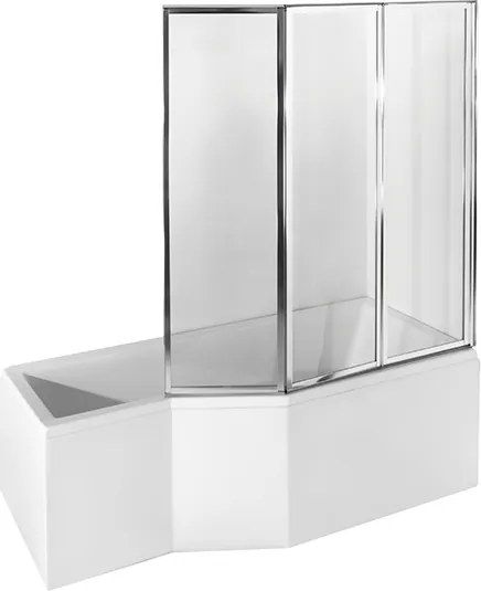 Besco Akrylátová atypická vaňa s vaňovou zástenou INTEGRA VK 3 150x75 (170x75) BESCO-Rozmery: 170x75, BESCO-Farba: Biela, BESCO-Orientácia: Ľavá