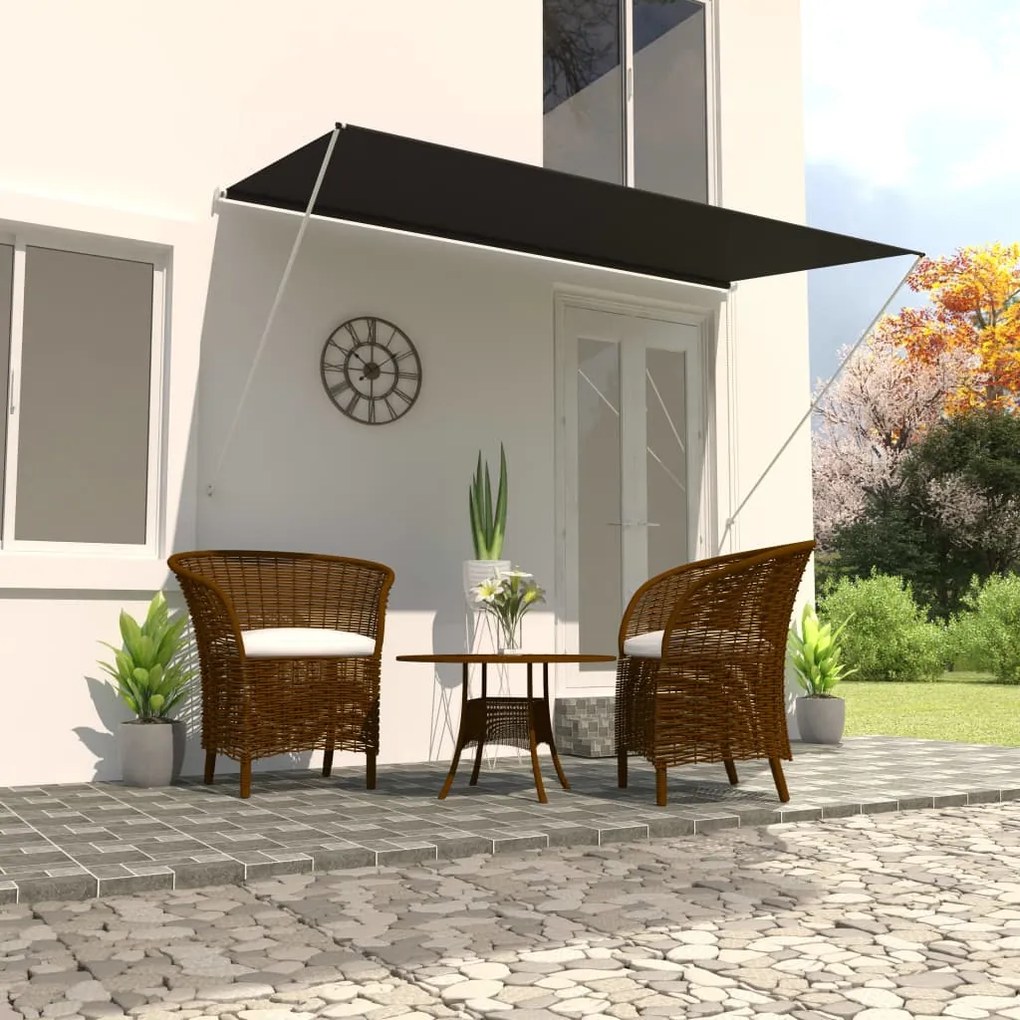 vidaXL Zaťahovacia markíza 350x150 cm antracitová