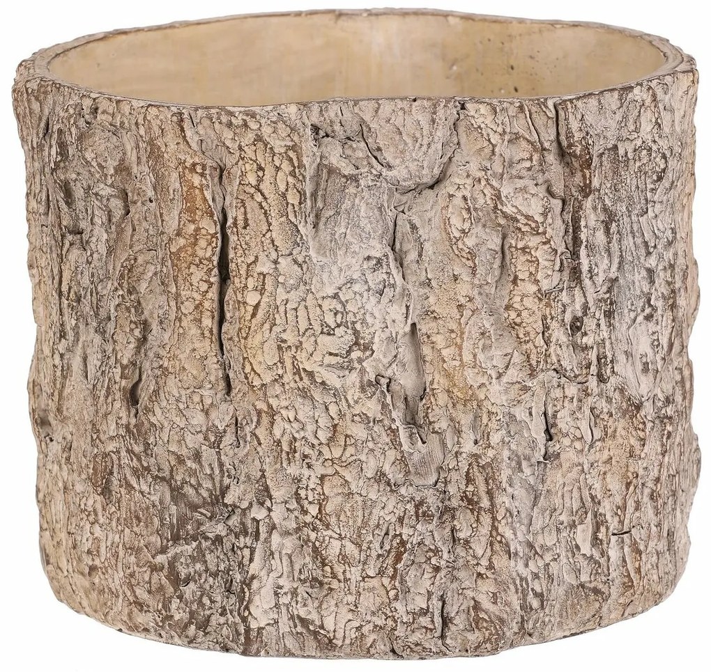 Kvetinový obal imitácia drevenej kôry, 24 x 23 x18 cm, betón, 24 cm