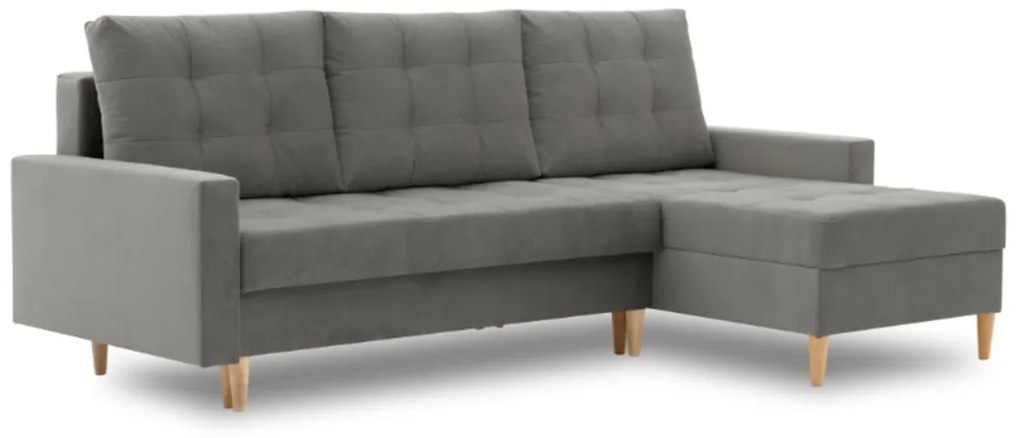 Rohová rozkladacia sedačka AVALON, 227x92x148, kronos 15, pravá