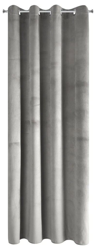 ZATEMŇOVACÍ ZÁVES NA KRÚŽKOCH PIERRE 140X250 CM STRIEBORNÁ