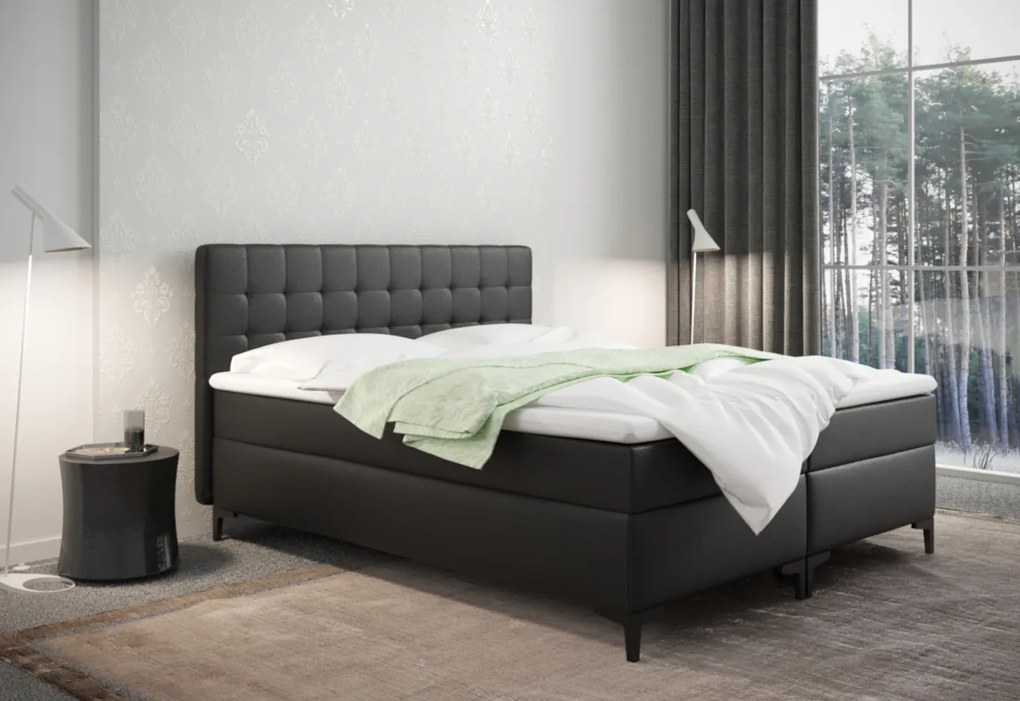 Čalúnená posteľ boxspring CHANTAL + topper, 180x200, soft 11