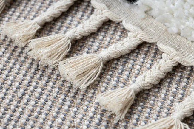 Koberec BERBER CROSS biely Fredzle berber marokánsky