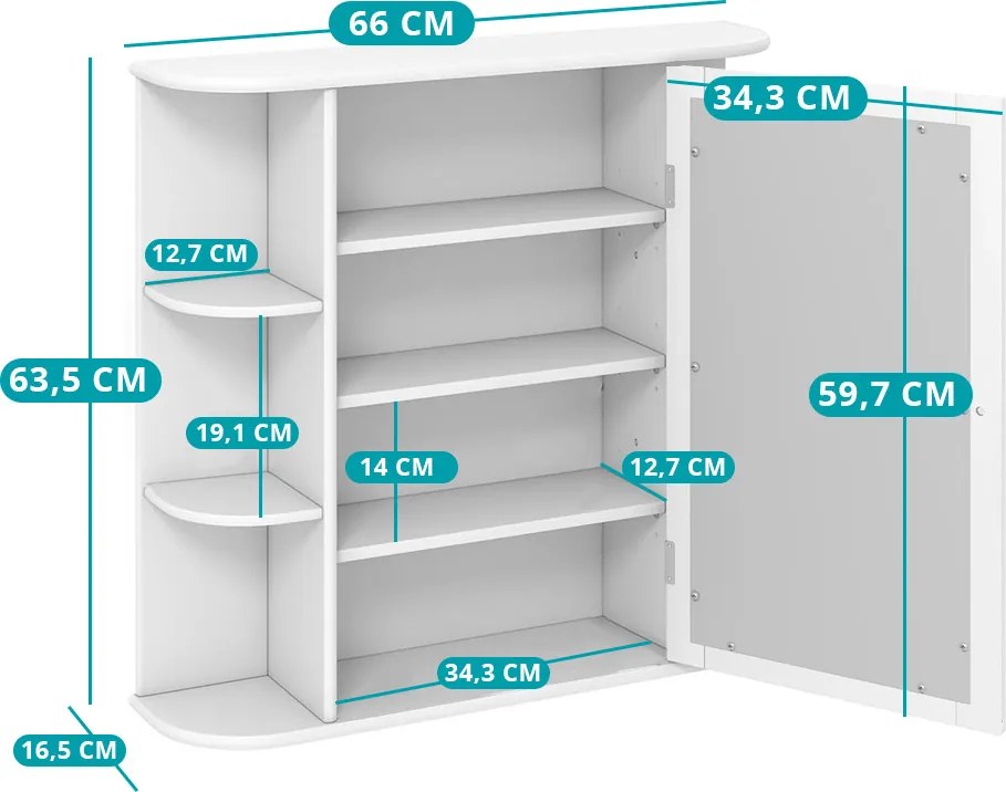 Zrkadlová úložná skriňa do kúpeľne