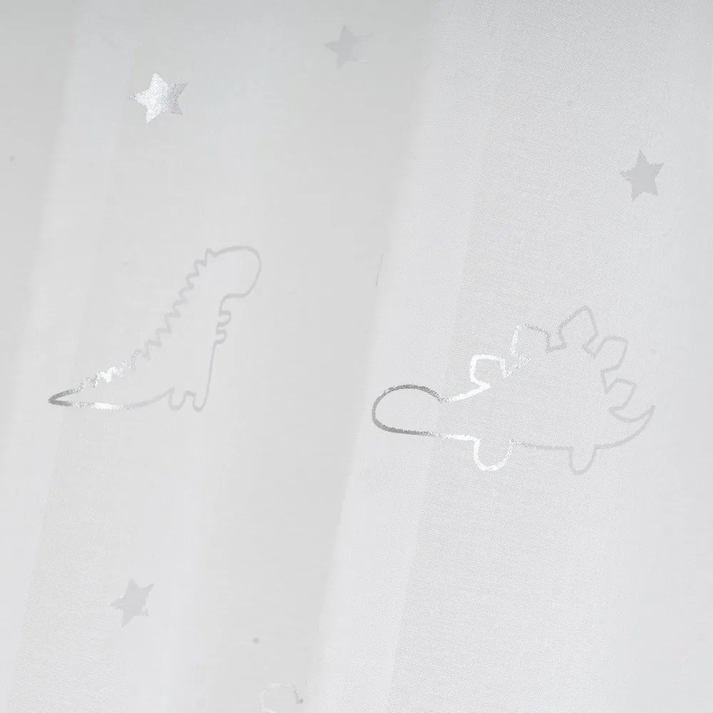 Biela/v striebornej farbe záclona 140x260 cm Dinos – Casa Selección