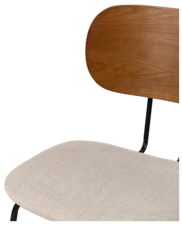 Hnedo-krémové jedálenské stoličky v súprave 4 ks Cleo – Ixia