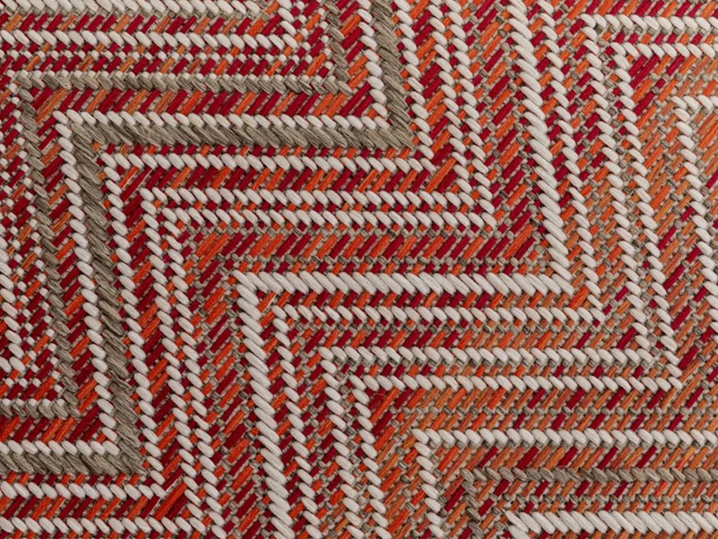Zigzag outdoorový koberec 230x330 cm červený
