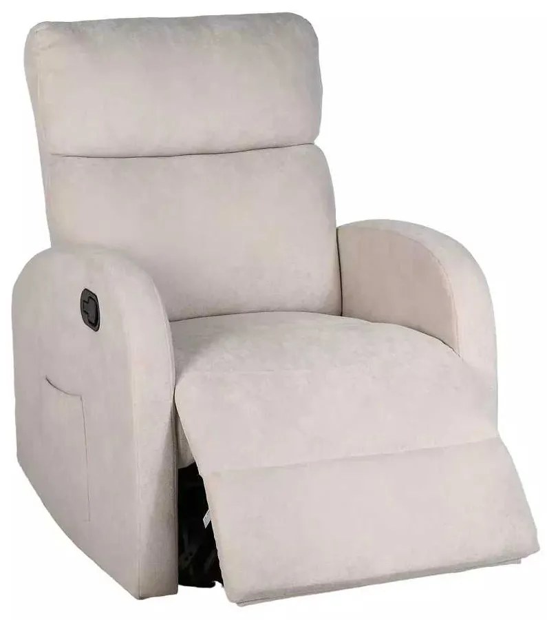 LuxuryForm DESIGN Televízne kreslo BRUNO otočné, hojdacie s polohovaním - béžové